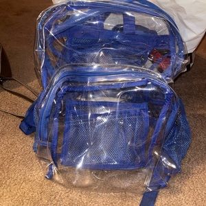 Blue Clear Backpack